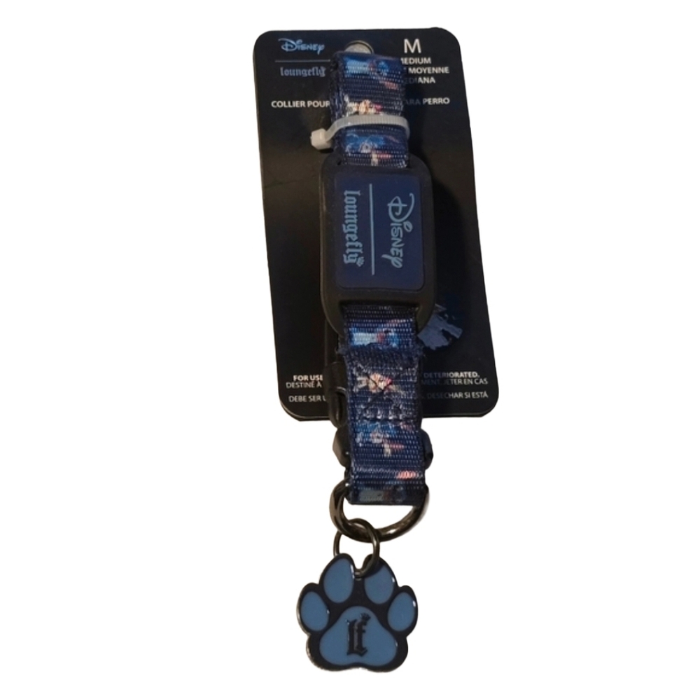 Loungefly Disney Lilo & Stitch Scrump Blue Dog Collar Medium NWT